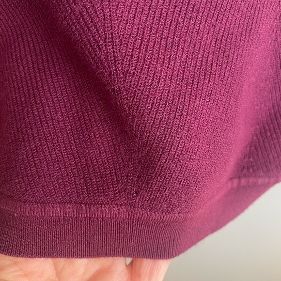 Aritzia Wilfred Tuscany Sweetheart Knit Sweater Maroon Size M - Picture 10 of 16